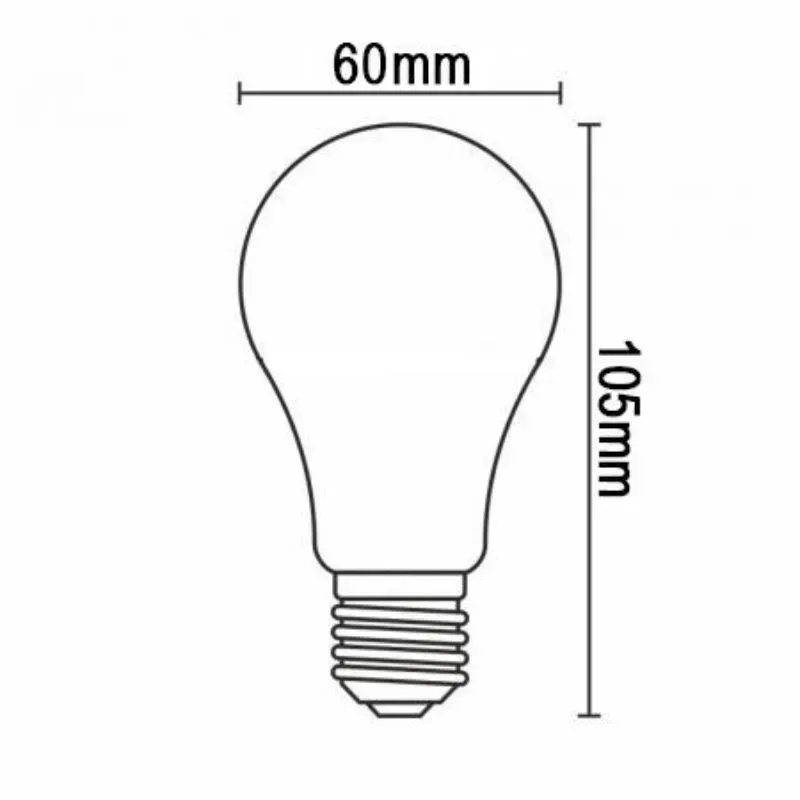 LED žiarovka / filament BIELY 7,5W - A60 / E27 / 4000K - ZWF201