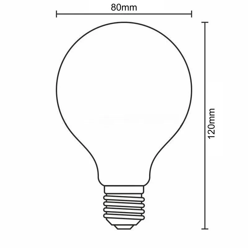LED žiarovka / filament SLIM 4,5W VINTAGE - G80 / E27 / 1800K - ZFS102