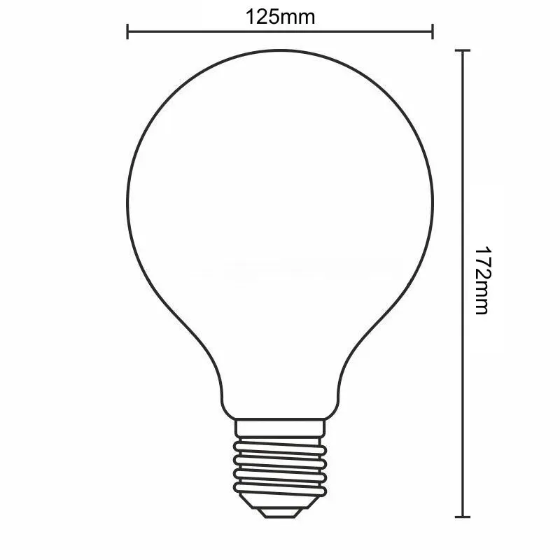 LED žiarovka / filament 18W - G125 / E27 / 3000K - ZLF914
