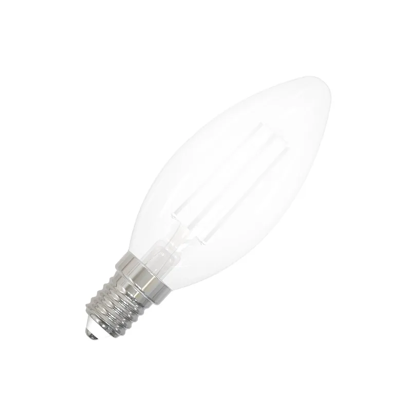 LED žiarovka / filament BIELY 4,5W - C35 / E14 / 4000K - ZWF206