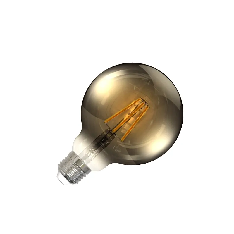 LED dekoratívna žiarovka / filament 4W SMOKE - G95 / E27 / 2000K - ZBF101
