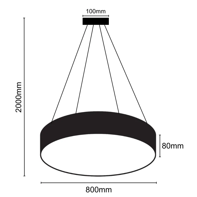 LED závesné svietidlo na lanku 70W / 4000K - LCL7122-H