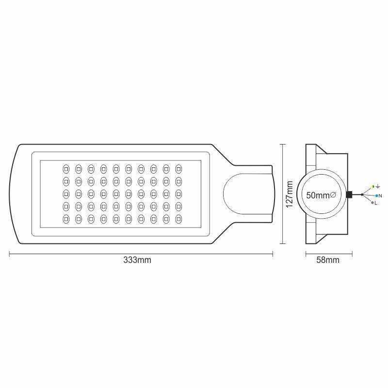 LED pouličné svietidlo 50W / 4000K - LSL322